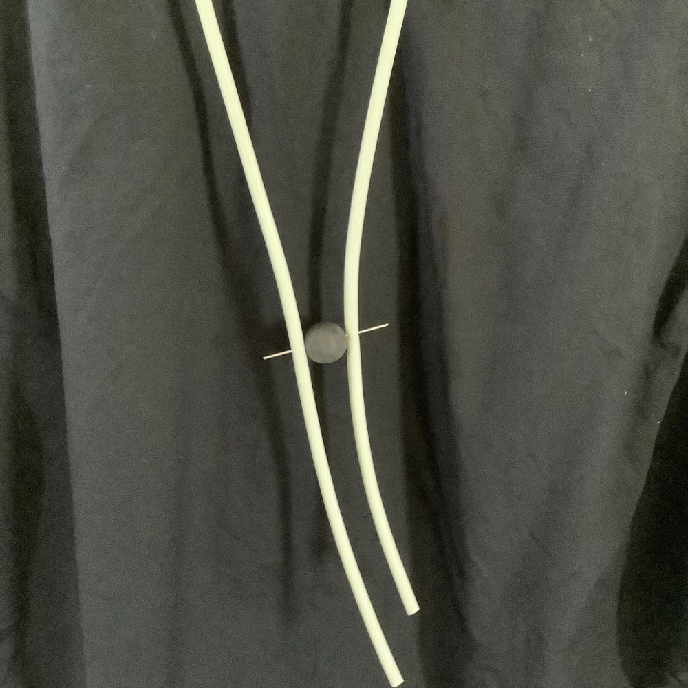 White and black rubber necklace